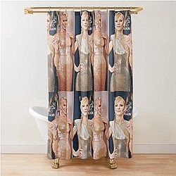 Hannah Waddingham and Juno Temple Shower Curtain