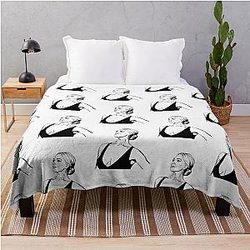 Hannah Waddingham Outline Throw Blanket