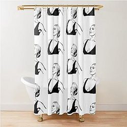 Hannah Waddingham Shower Curtain Outline