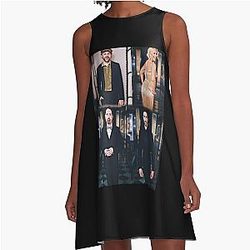 Jason Sudeikis, Hannah Waddingham, Brendan Hunt, Brett Goldstein A Line Dress