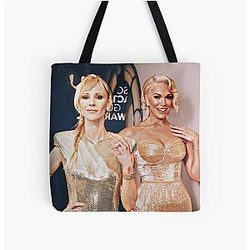 Hannah Waddingham and Juno Temple All Over Print Tote Bag