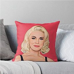 Hannah Waddingham Cartoon Throw Pillow