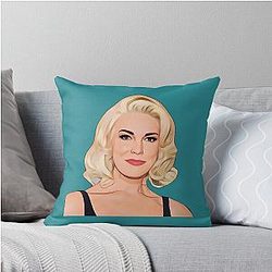Hannah Waddingham Cartoon Throw Pillow