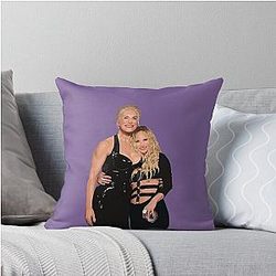 Hannah Waddingham and Juno Temple at Venom Premier Throw Pillow