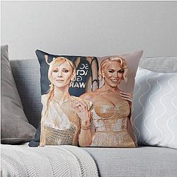 Hannah Waddingham and Juno Temple Throw Pillow