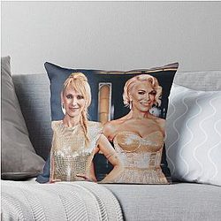 Hannah Waddingham and Juno Temple Throw Pillow