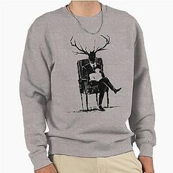 Hannibal Lecter NBC Stag Antlers Lamb Pullover Sweater