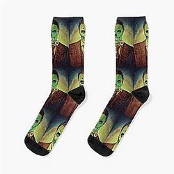 Zombie Green Hannibal Lecter for Halloween - Brains Socks