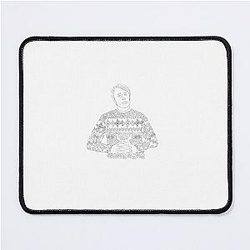 Hannibal Lecter for Christmas Season Black and White Mouse Pad