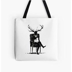Hannibal Lecter NBC Stag Lamb All Over Print Tote Bag