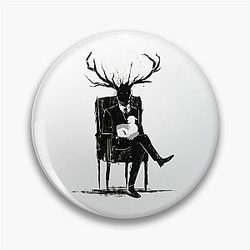 Hannibal Lecter NBC Stag Lamb Pin