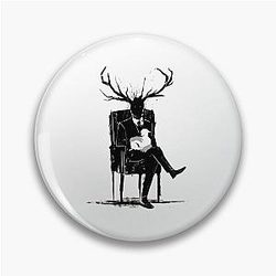 Hannibal Lecter / Stag Antlers Lamb Pin