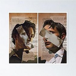 Secreted Love - A Will Graham Hannibal Lecter Poetic Collage Poster