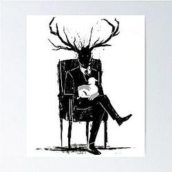 Hannibal Lecter NBC Stag Antlers Lamb