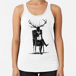 Hannibal Lecter NBC Stag Antlers Lamb Tank Top