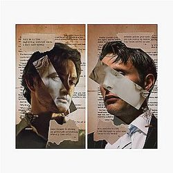 Secreted Love - A Will Graham & Hannibal Lecter Poetic Collage Print