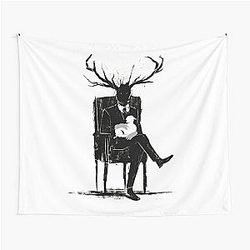 Hannibal Lecter Stag Antlers Lamb Tapestry
