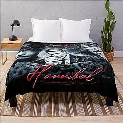 Hannibal Lecter Skull Design Throw Blanket