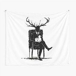 Hannibal Lecter NBC Stag Antlers Tapestry