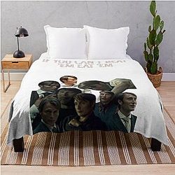 Hannibal Lecter If You Can't Beat 'em Eat 'em Throw Blanket