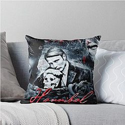 Hannibal Lecter Skull Design Throw Pillow
