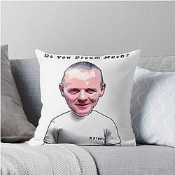 Hannibal Lecter Caricature Throw Pillow