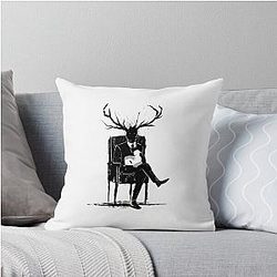 Hannibal Lecter NBC Stag Lamb Throw Pillow