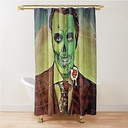 Zombie Green Hannibal Lecter for Halloween Shower Curtain