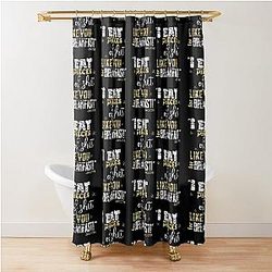 I Eat Pieces of Shit Like You for Breakfast Shower Curtain -Shooter, Happy Gilmore