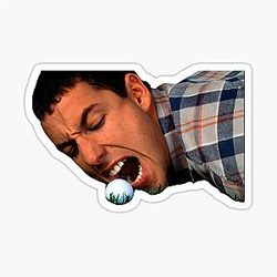 Happy Gilmore Eats the Sticker