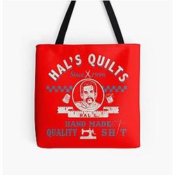 Hal's Quilts Happy Gilmore Worn Dk's All Over Print Tote Bag