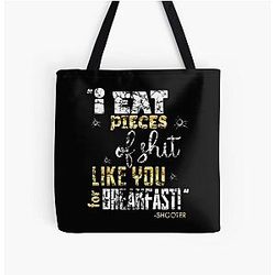 I eat shit like you for breakfast - Shooter, Happy Gilmore All Over Print Tote Bag