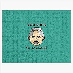 Happy Gilmore - You Suck Jackass! Funny Golf Design Jigsaw Puzzle