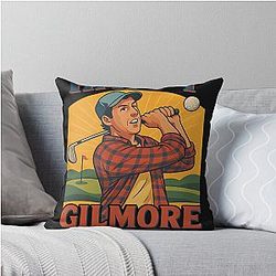 Happy Gilmore Retro Throw Pillow