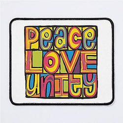PEACE, LOVE, UNITY Happy Mondays Style Design Mouse Pad