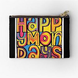 Happy Monday Zipper Pouch