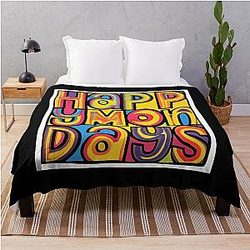 Happy Monday Throw Blanket