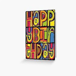 Happy Birthday Design Greeting Card