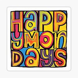 Happy Monday Band Sticker