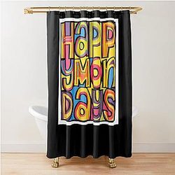 Happy Monday Shower Curtain