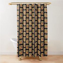 PEACE UNITY Happy Mondays Style Design Shower Curtain