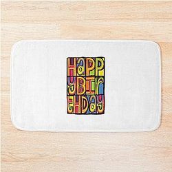 Happy Birthday Design Bath Mat
