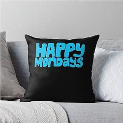 Happy Mondays Throw Pillow
