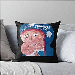 Happy Mondays Throw Pillow