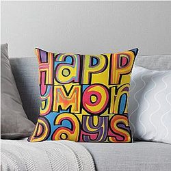 Happy Monday Throw Pillow