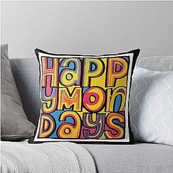 Happy Monday Throw Pillow
