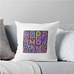 Happy Monday Throw Pillow
