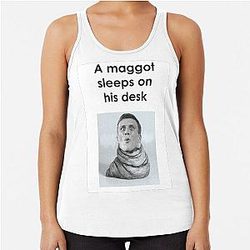Happy Monday Maggot Racerback Tank Top