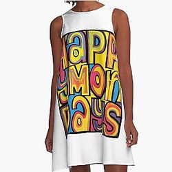 Happy Mondays Logo A-Line Dress