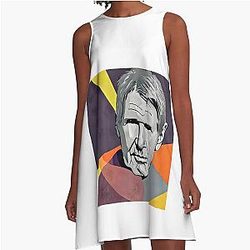 Digital Impression with Harrison Ford A-Line Dress